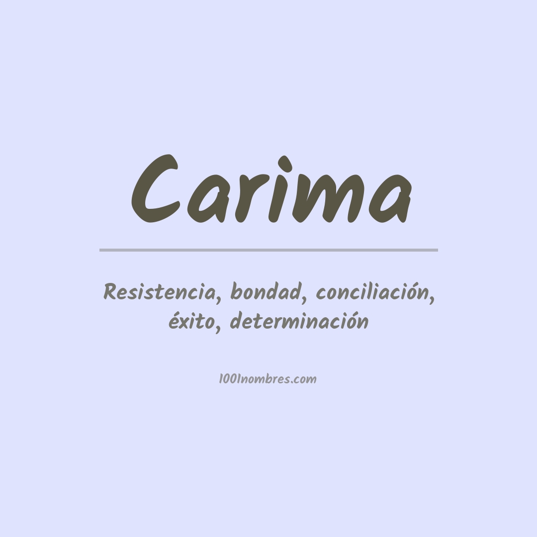 Significado del nombre Carima