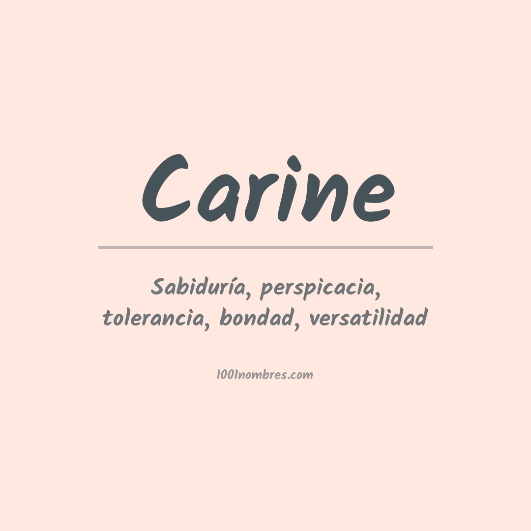 Significado del nombre Carine