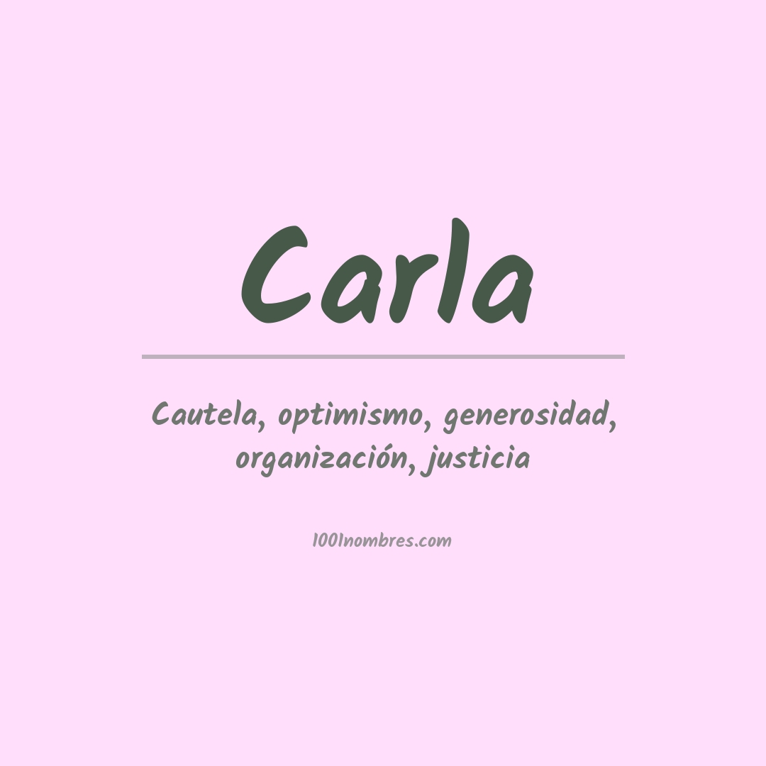 Significado del nombre Carla