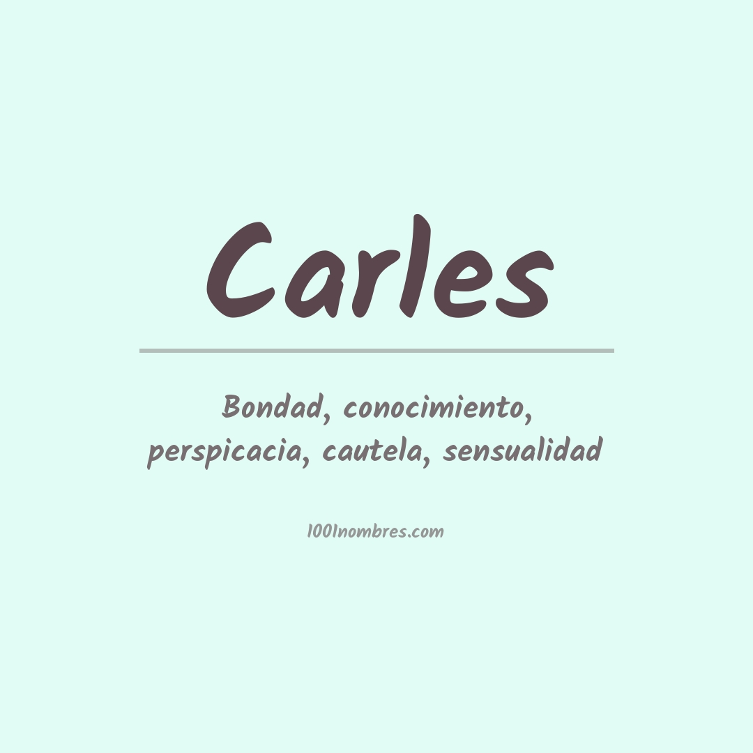 Significado del nombre Carles