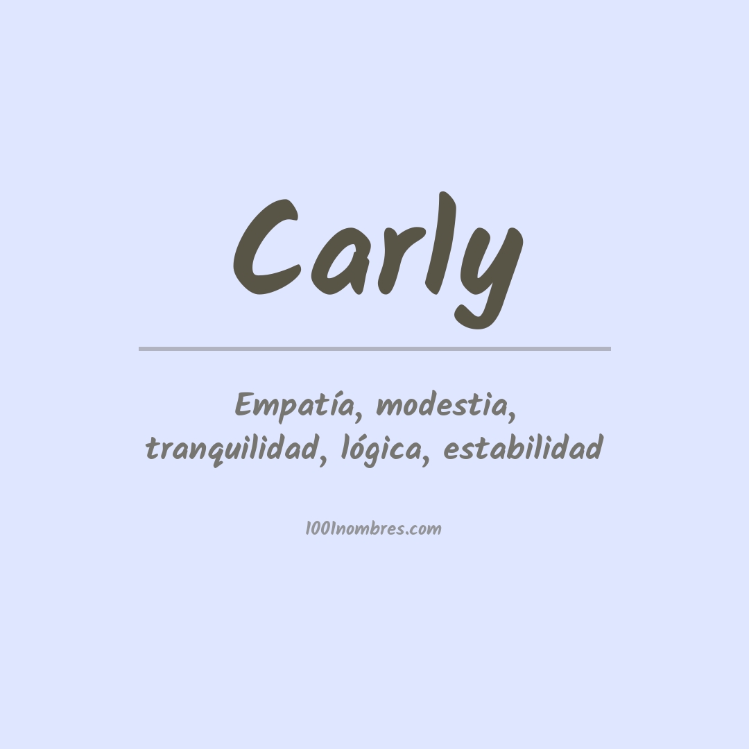 Significado del nombre Carly