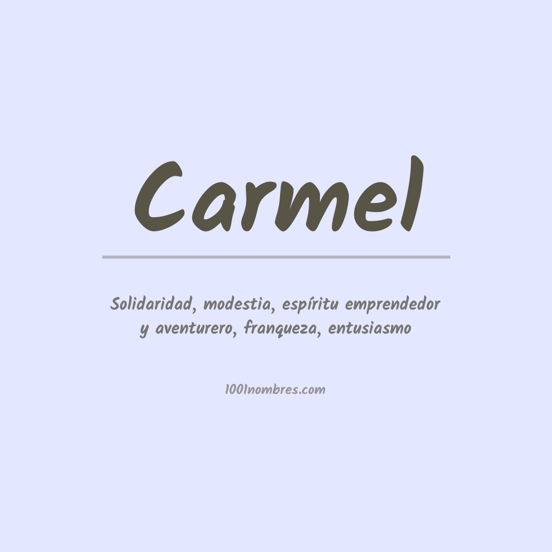 Significado del nombre Carmel