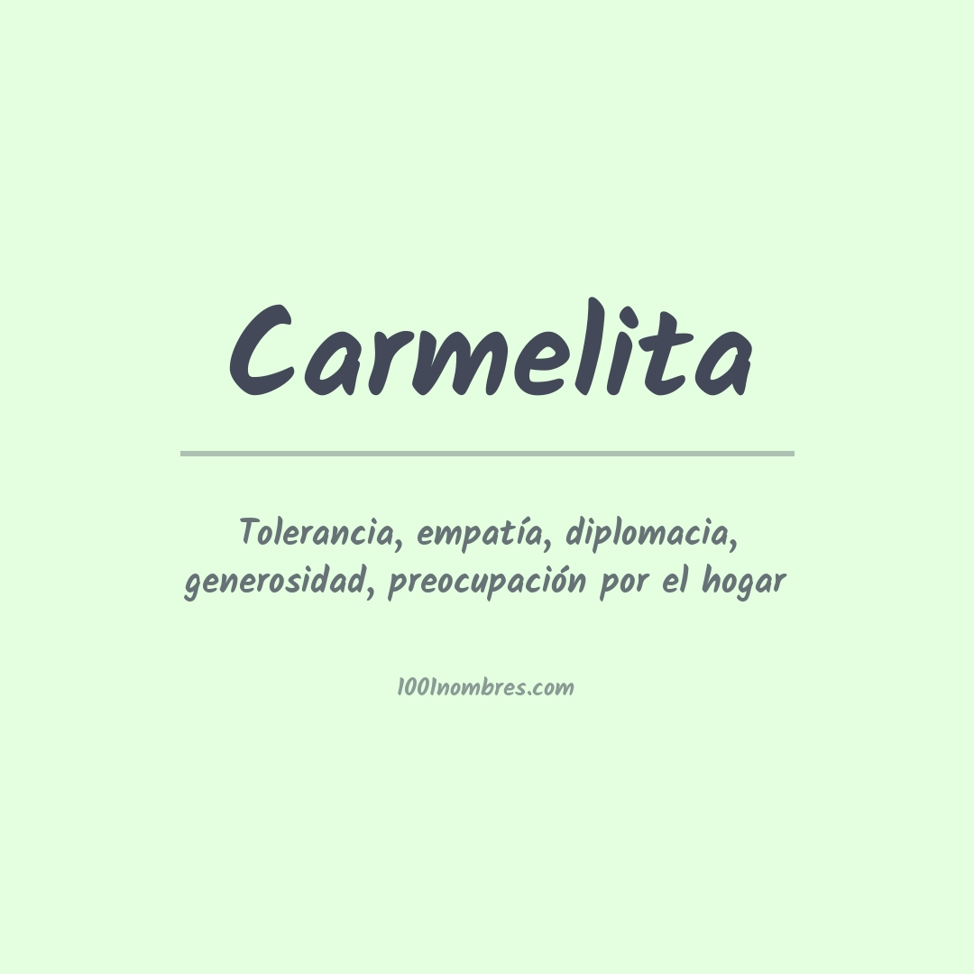 Significado del nombre Carmelita