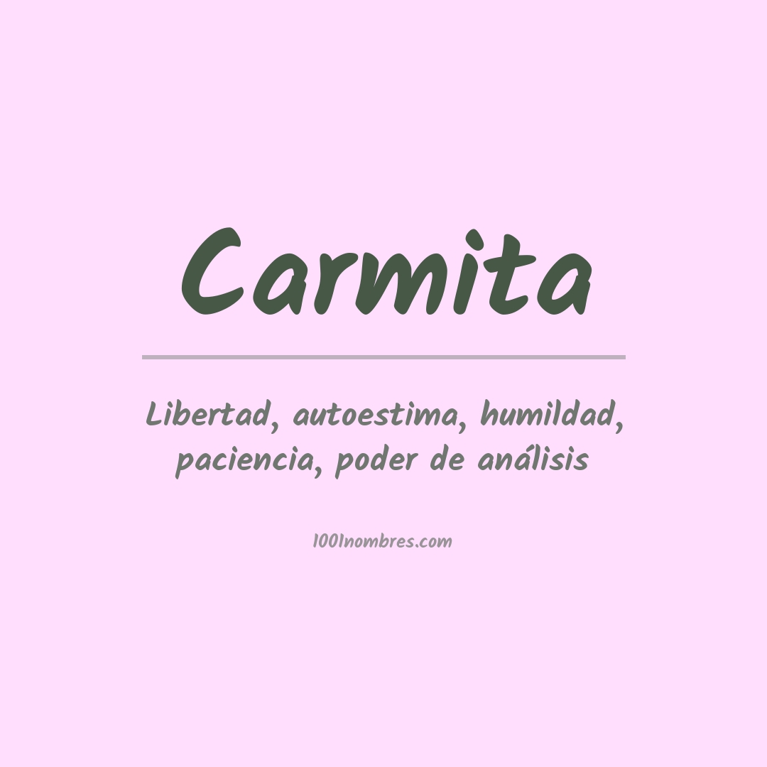 Significado del nombre Carmita