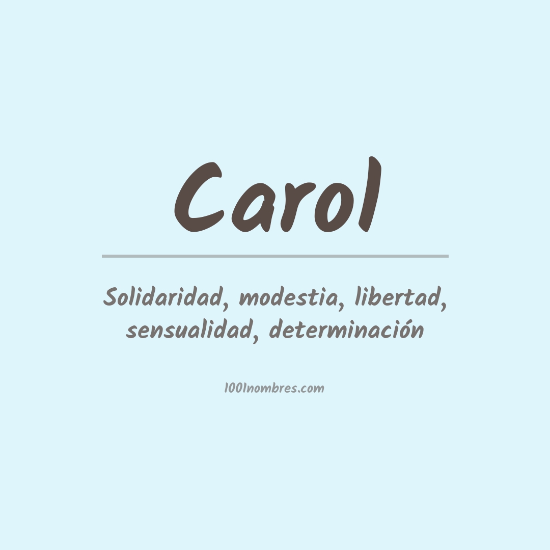 Significado del nombre Carol