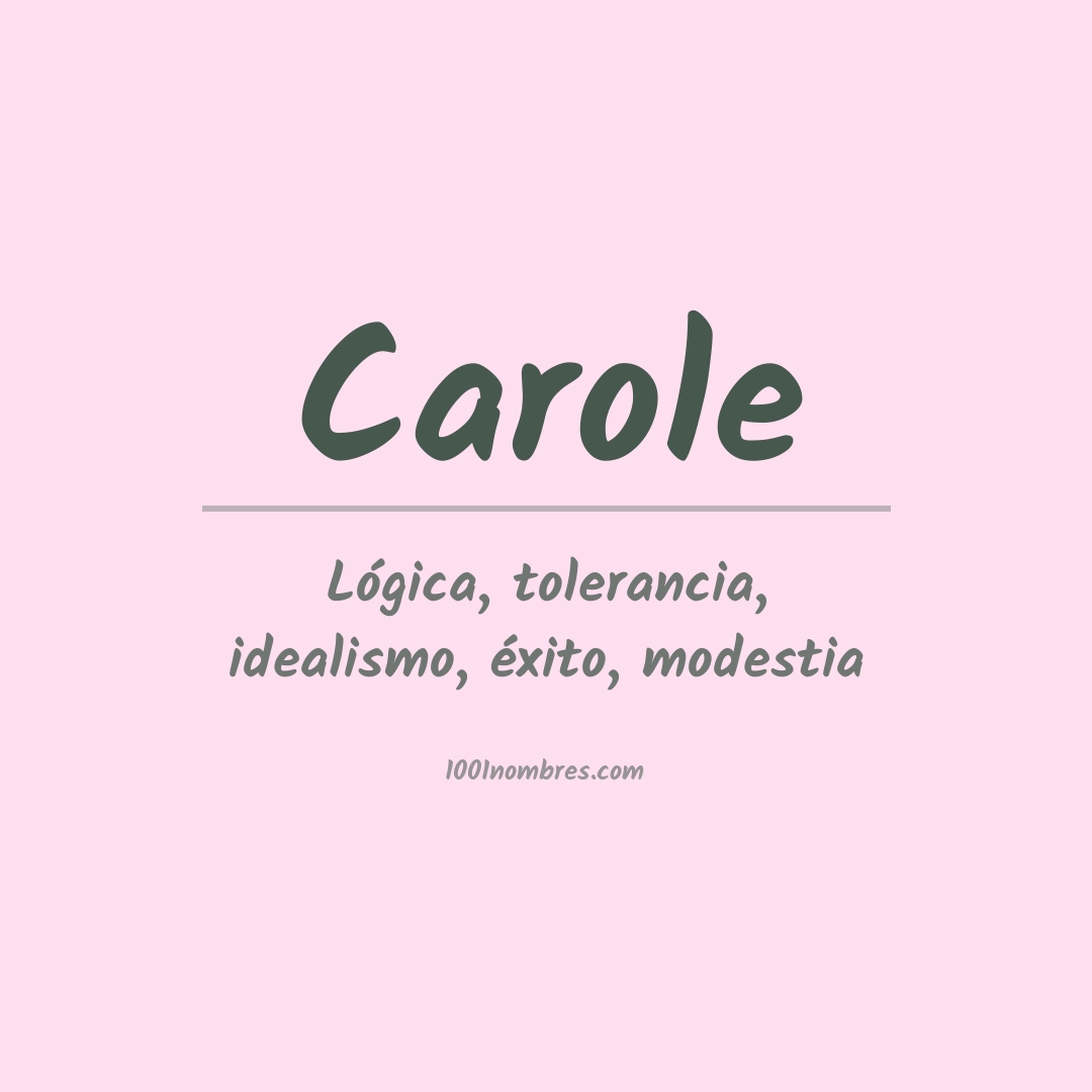 Significado del nombre Carole