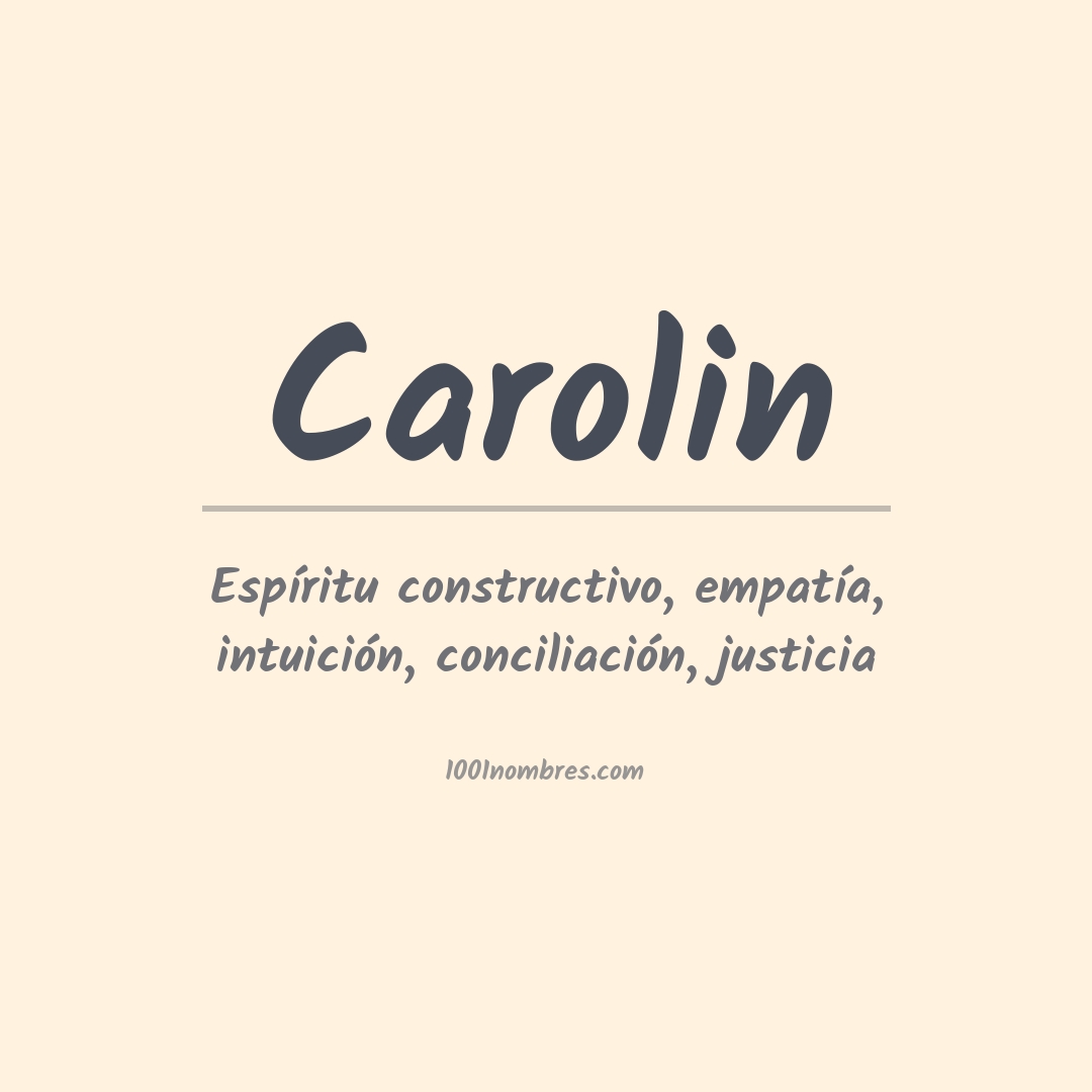 Significado del nombre Carolin