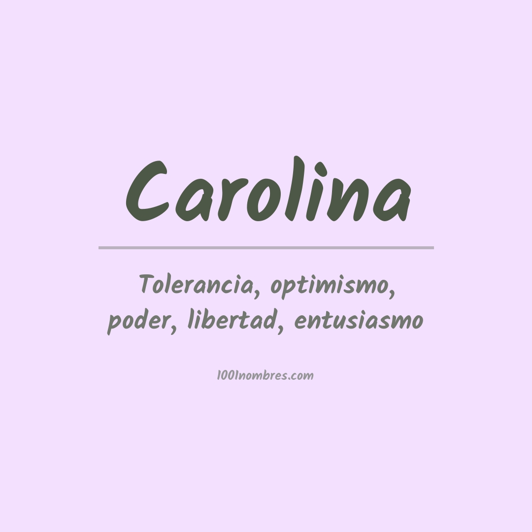 Significado del nombre Carolina