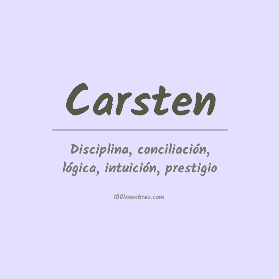 Significado del nombre Carsten