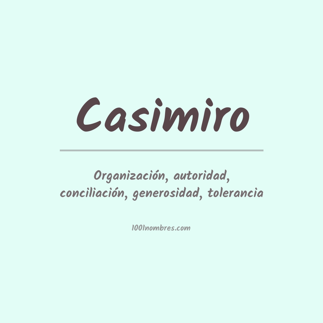 Significado del nombre Casimiro
