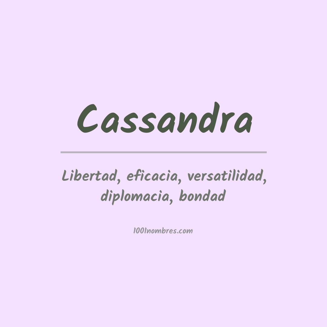 Significado del nombre Cassandra