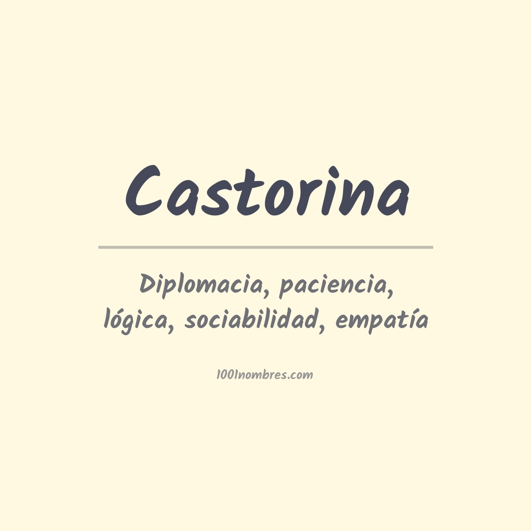 Significado del nombre Castorina