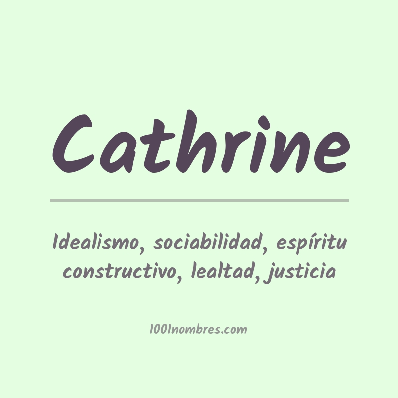 Significado del nombre Cathrine Significado del nombre Cathrine