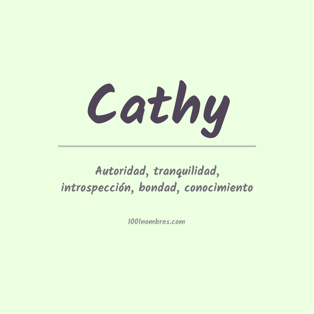 Significado del nombre Cathy