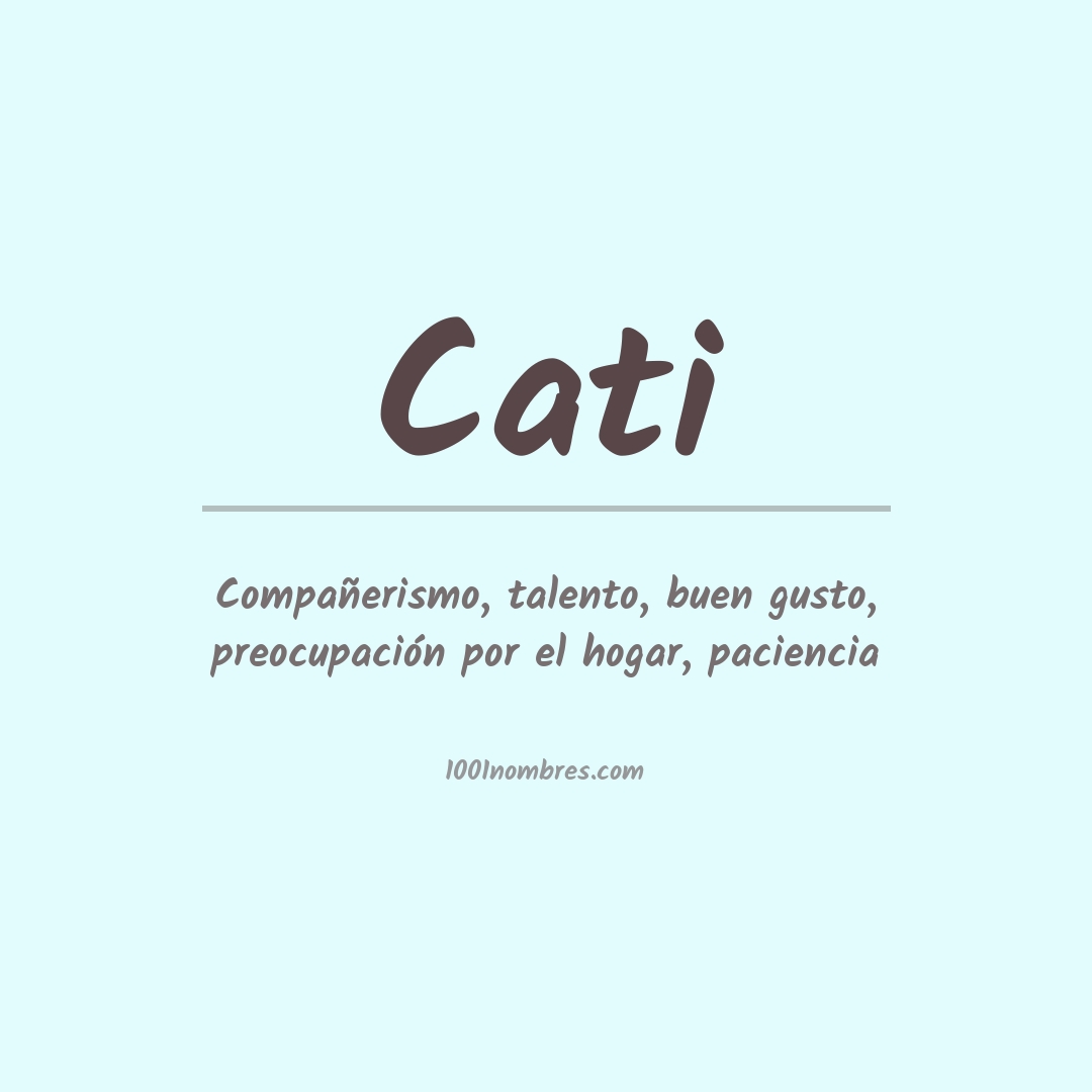 Significado del nombre Cati