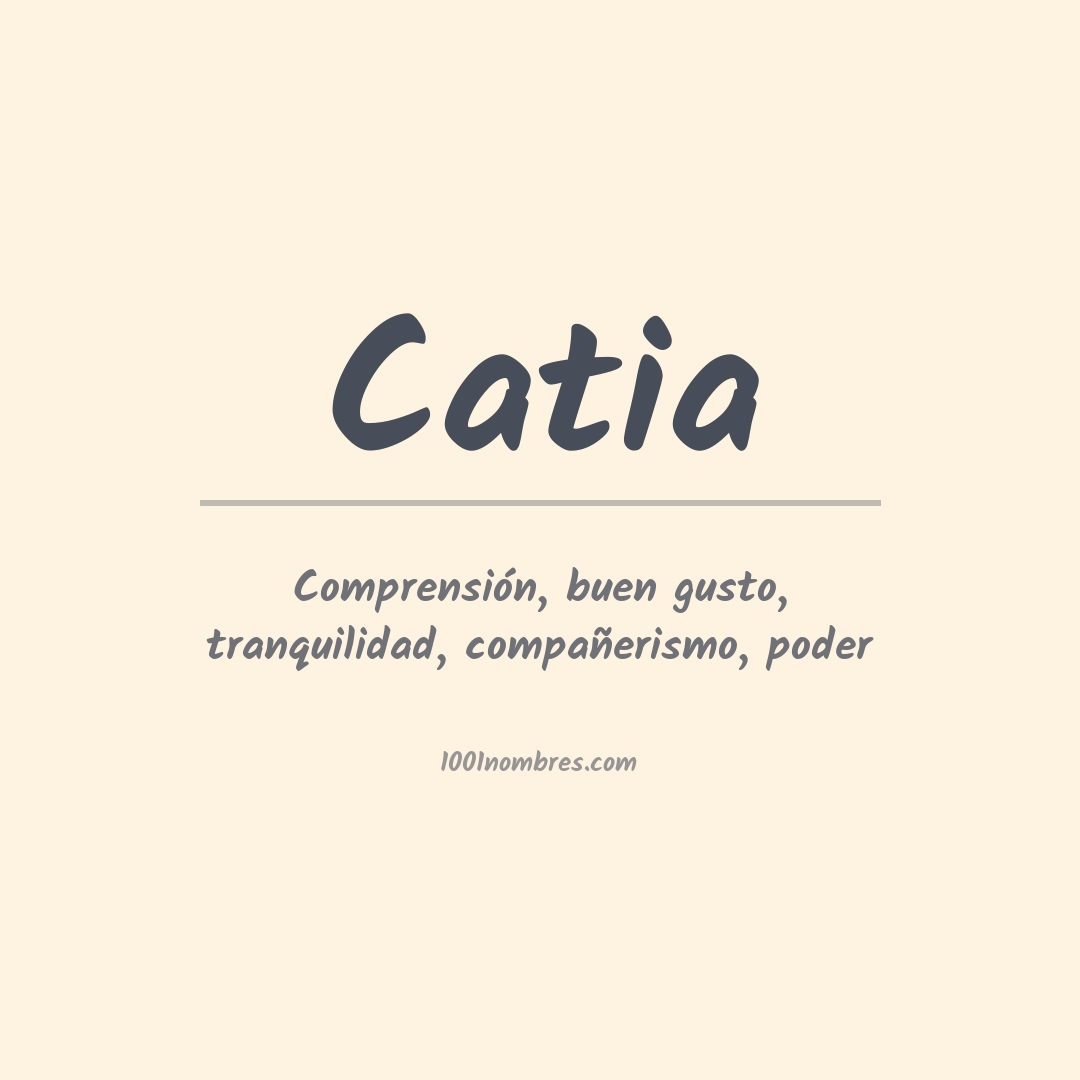 Significado del nombre Catia