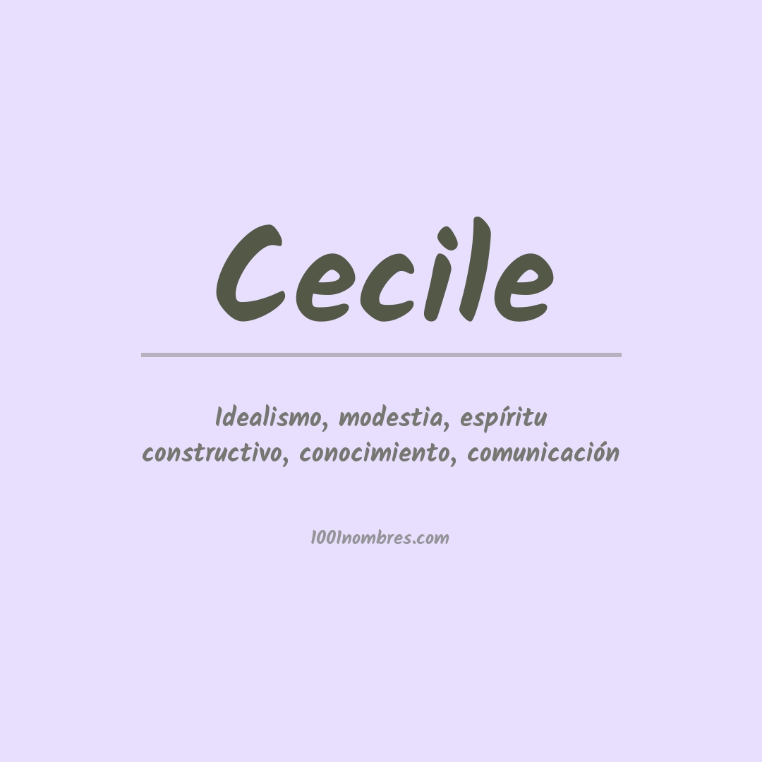 Significado del nombre Cecile