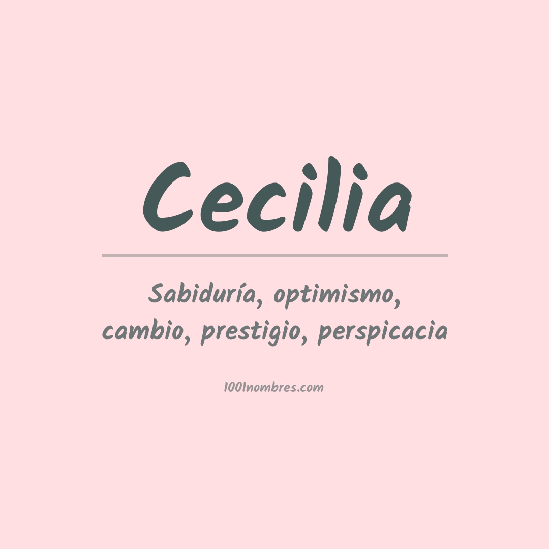 Significado del nombre Cecilia