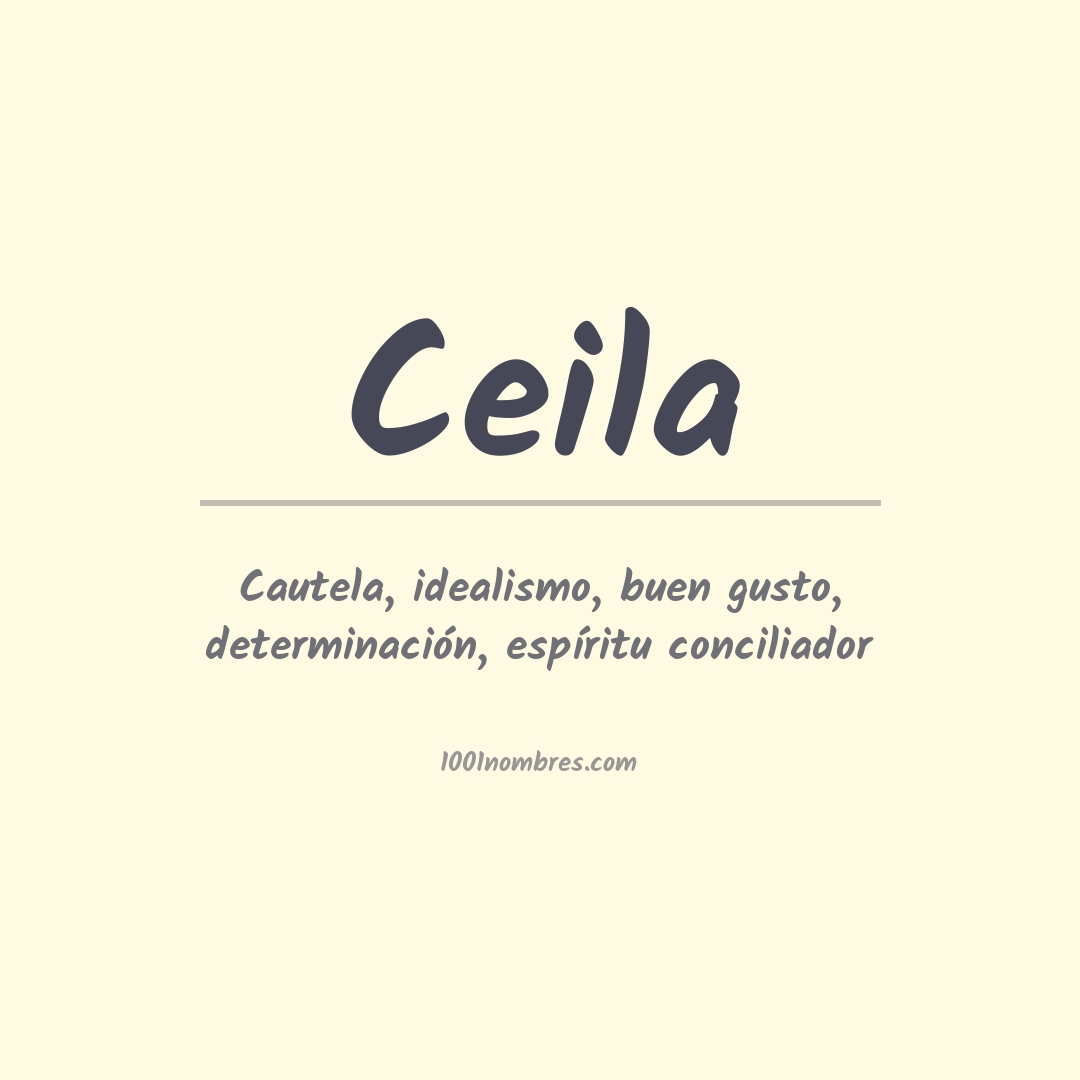 Significado del nombre Ceila