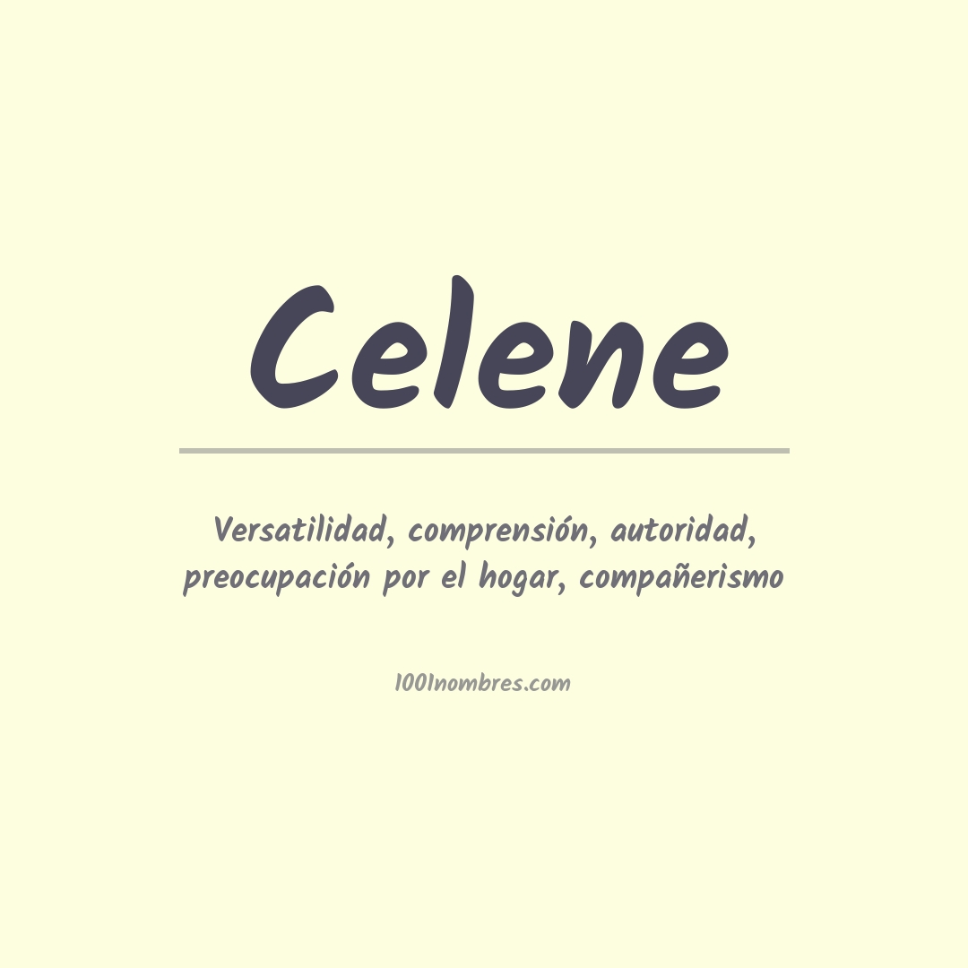 Significado del nombre Celene