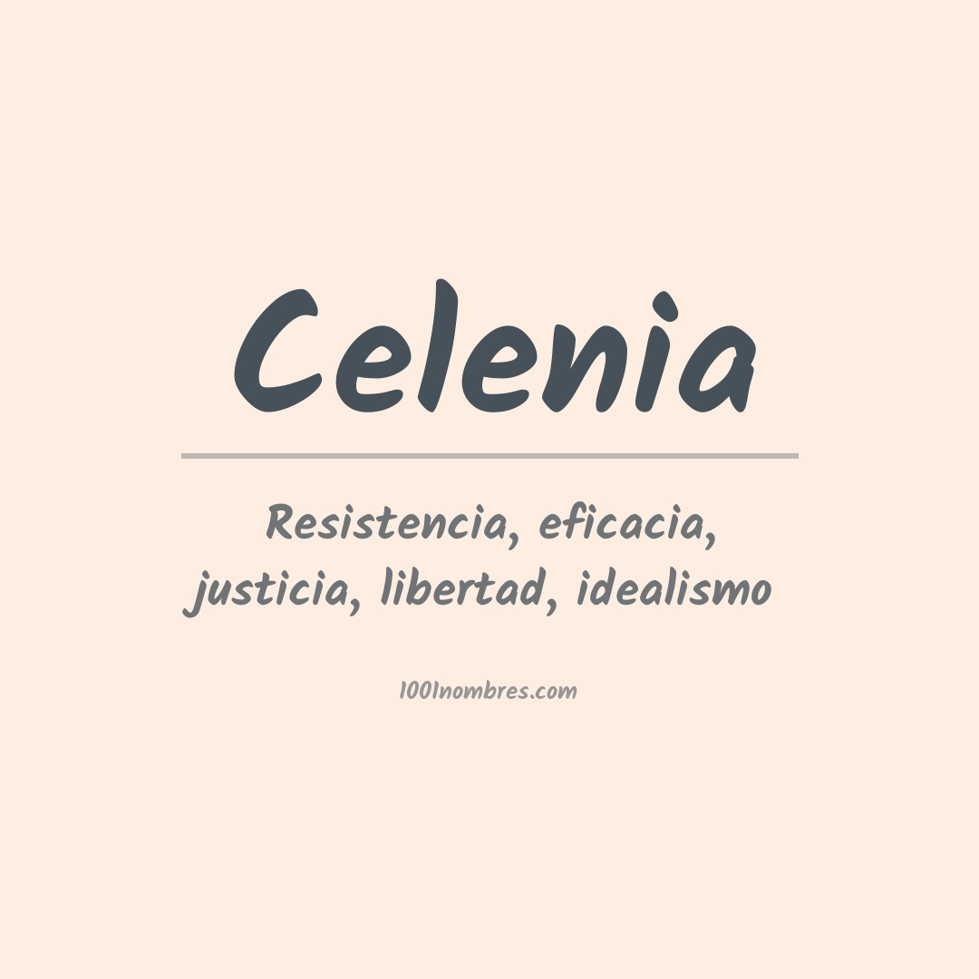 Significado del nombre Celenia