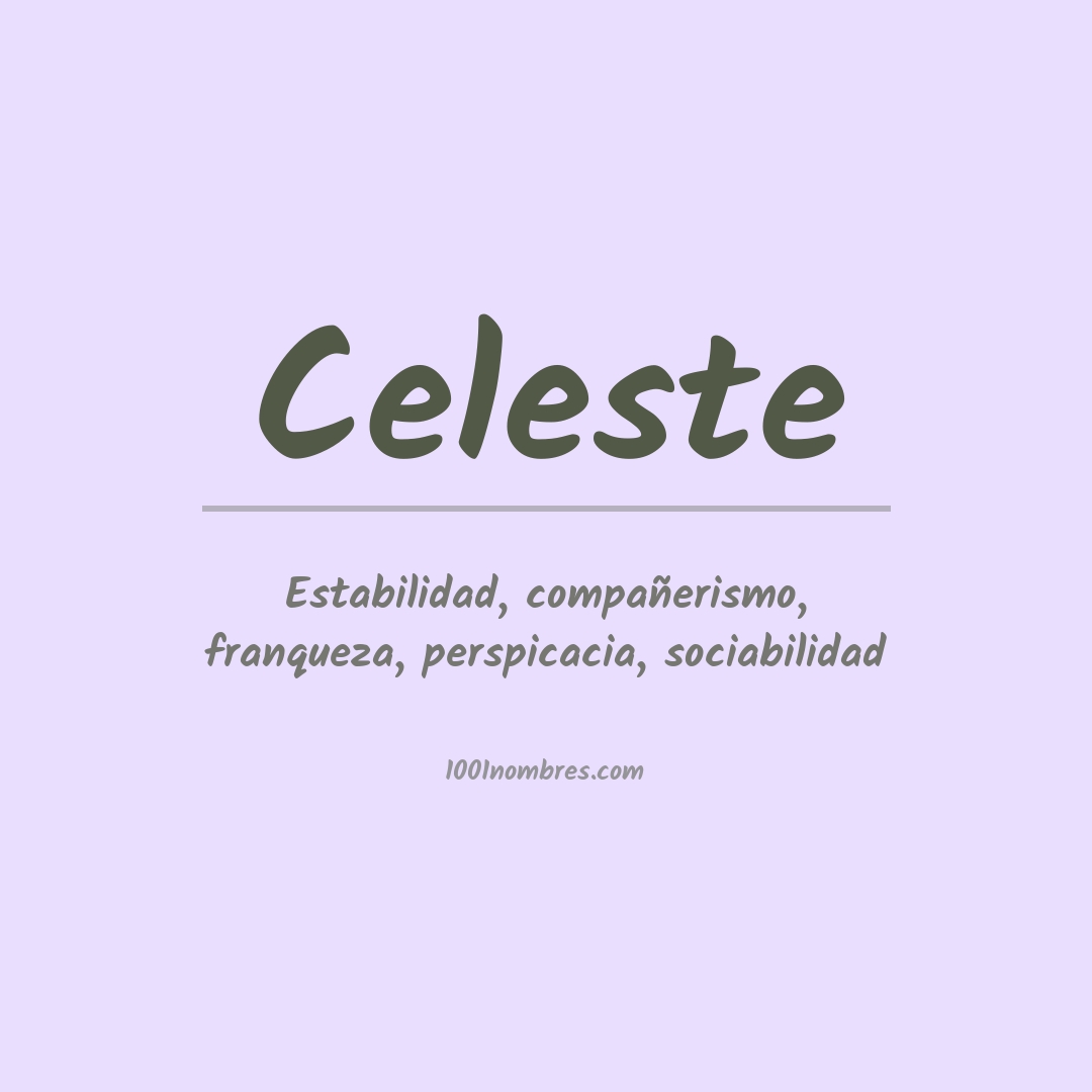 Significado del nombre Celeste
