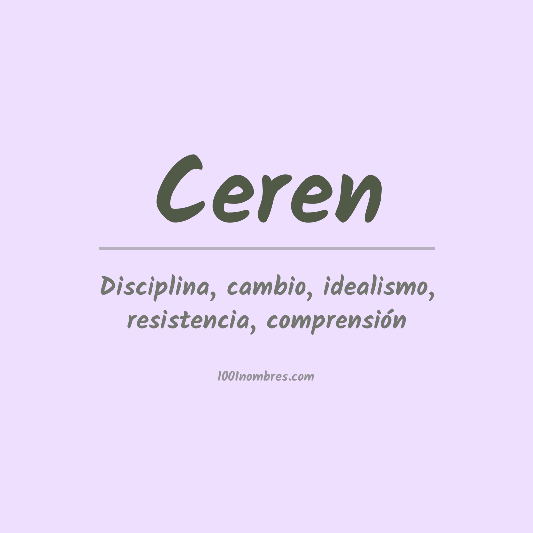 Significado del nombre Ceren