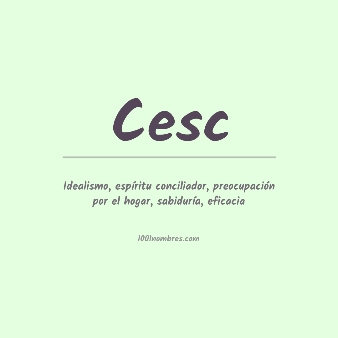 Significado del nombre Cesc