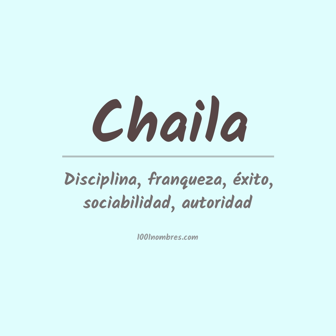 Significado del nombre Chaila