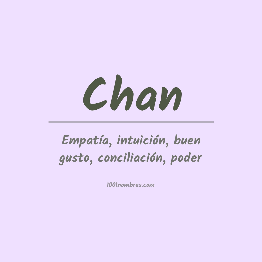 Significado del nombre Chan