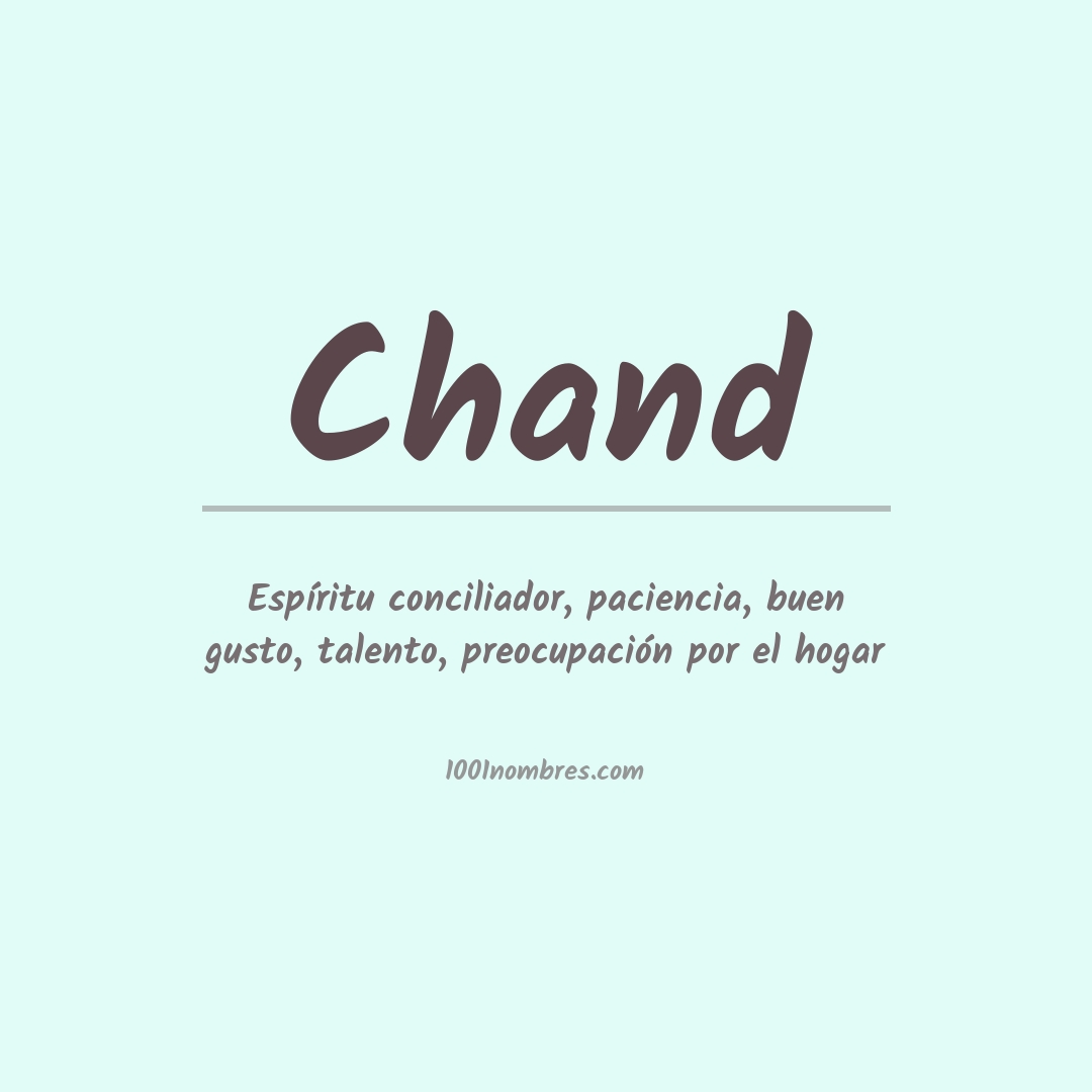 Significado del nombre Chand
