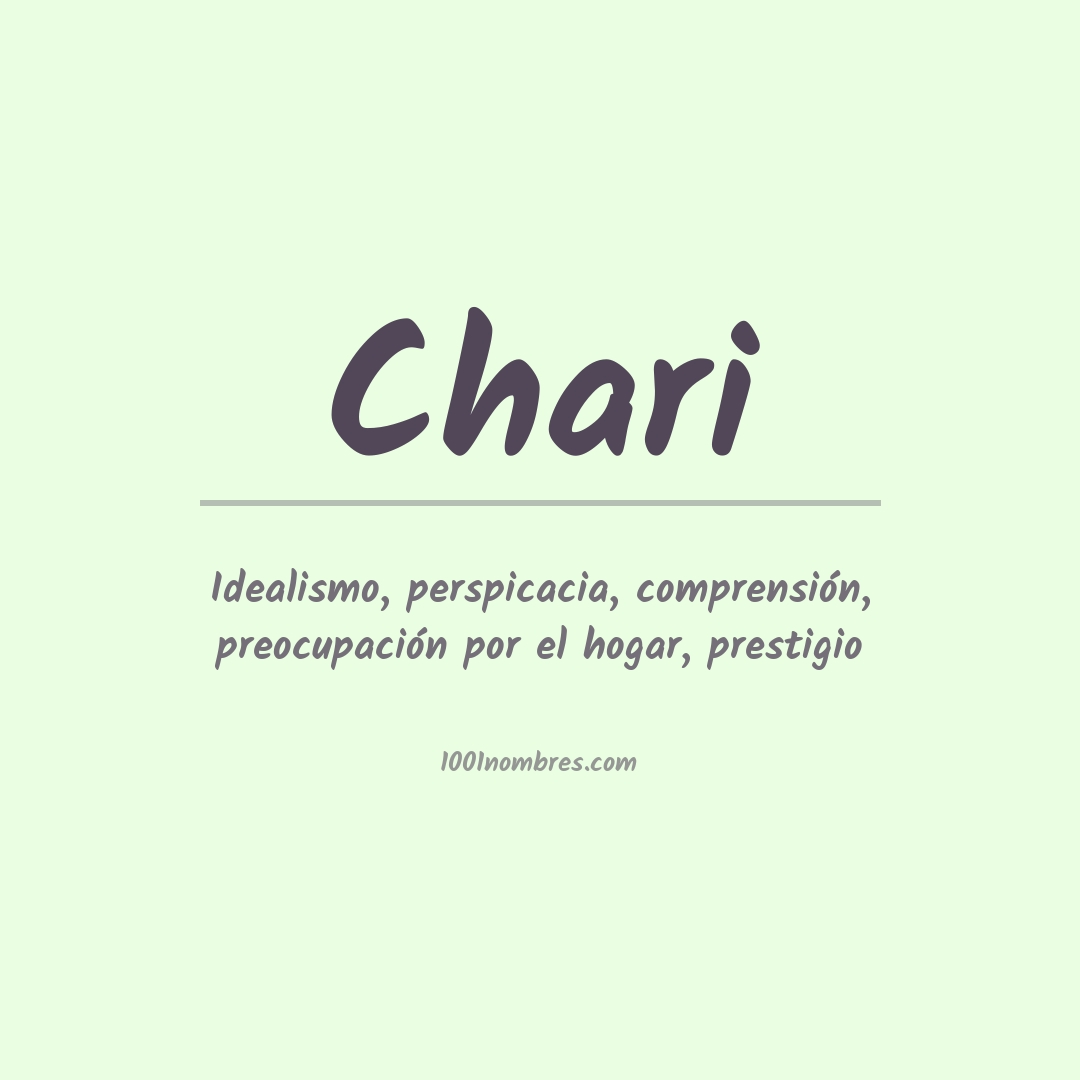 Significado del nombre Chari