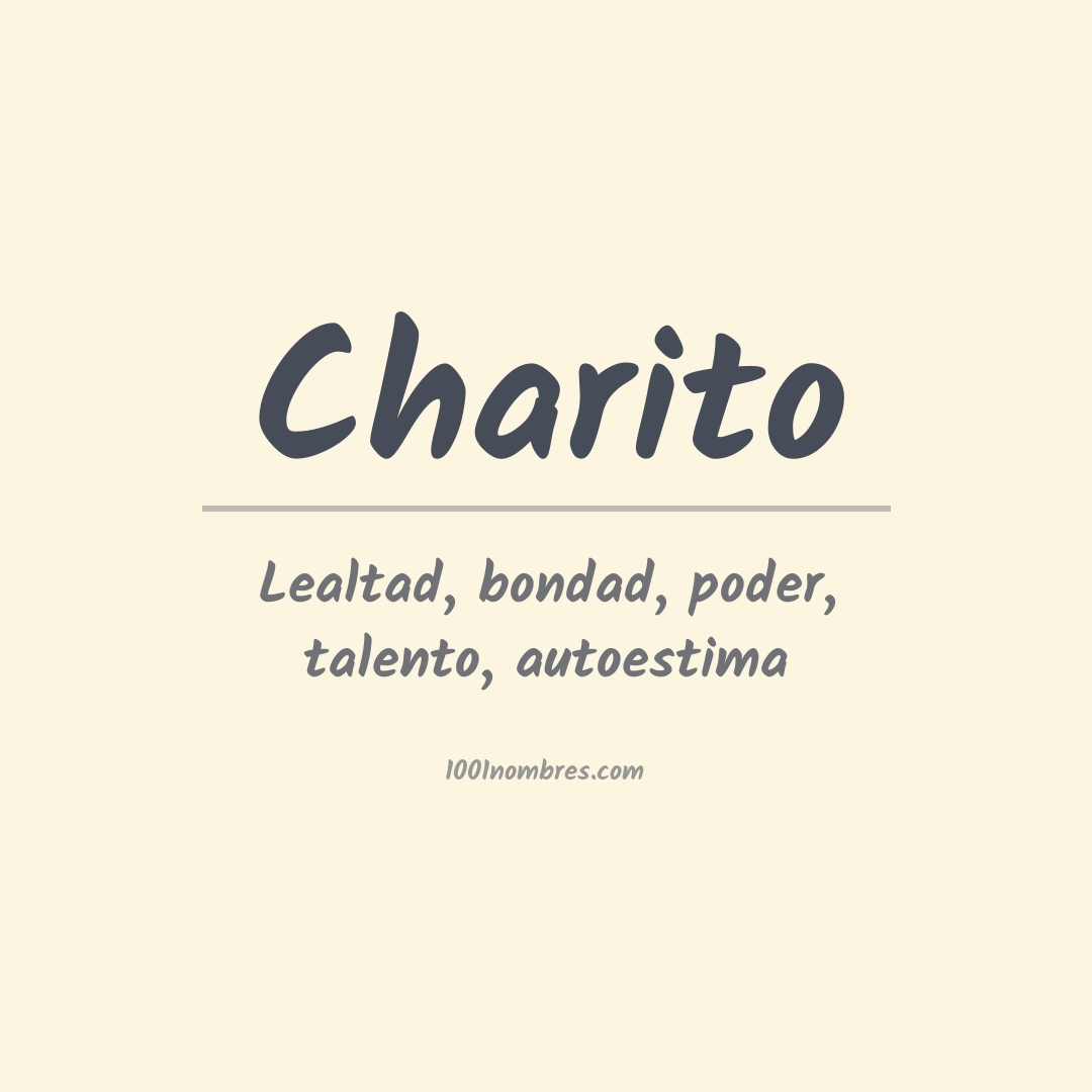 Significado del nombre Charito