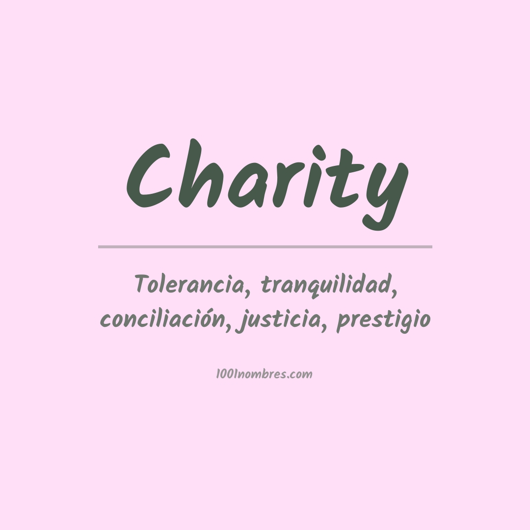 Significado del nombre Charity