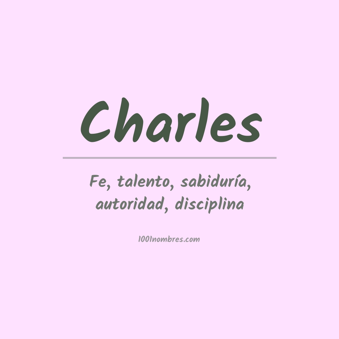 Significado del nombre Charles