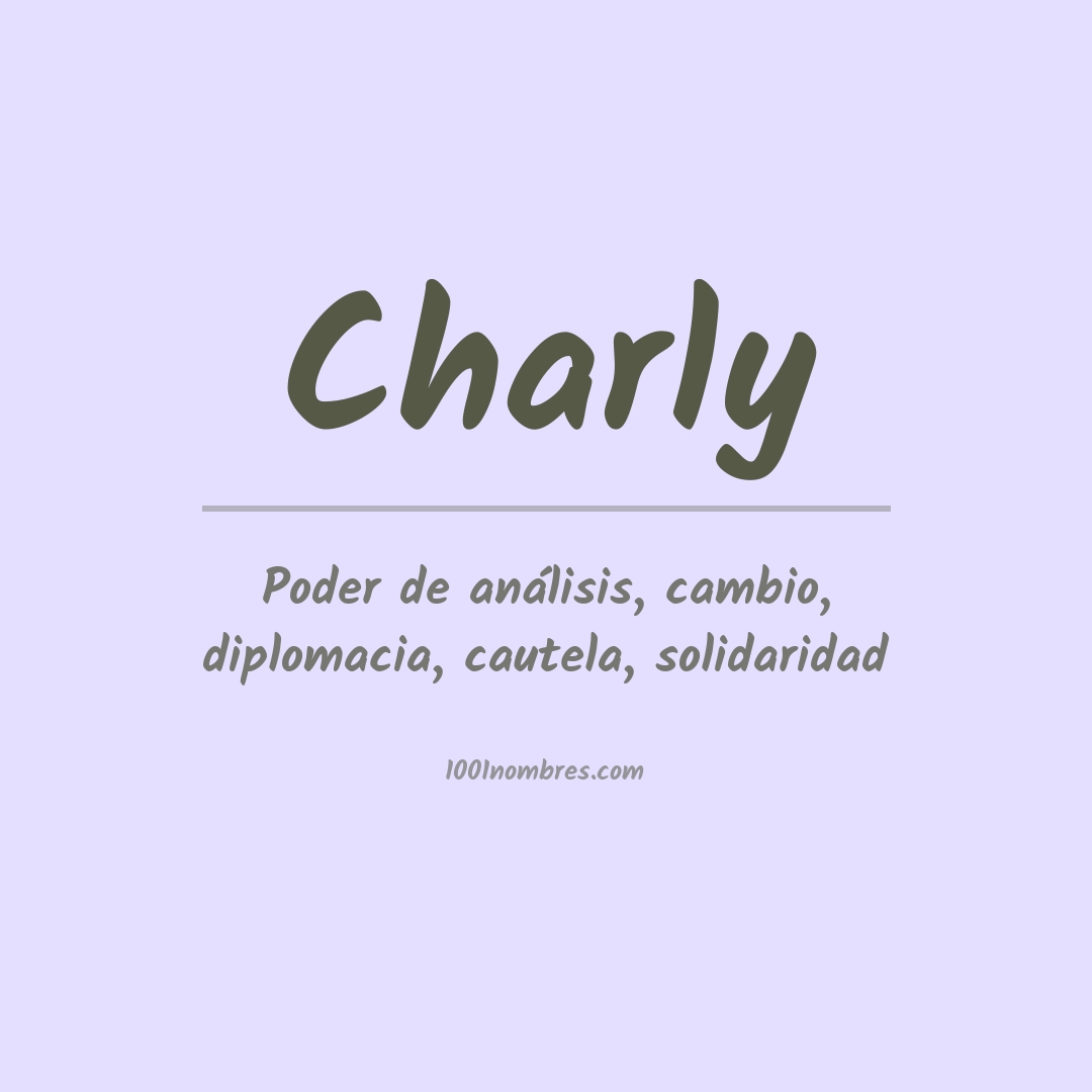 Significado del nombre Charly