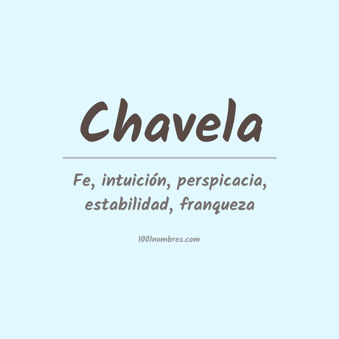 Significado del nombre Chavela