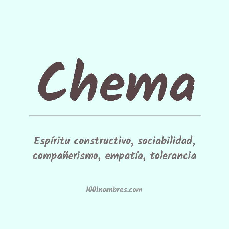 Significado del nombre Chema Significado del nombre Chema
