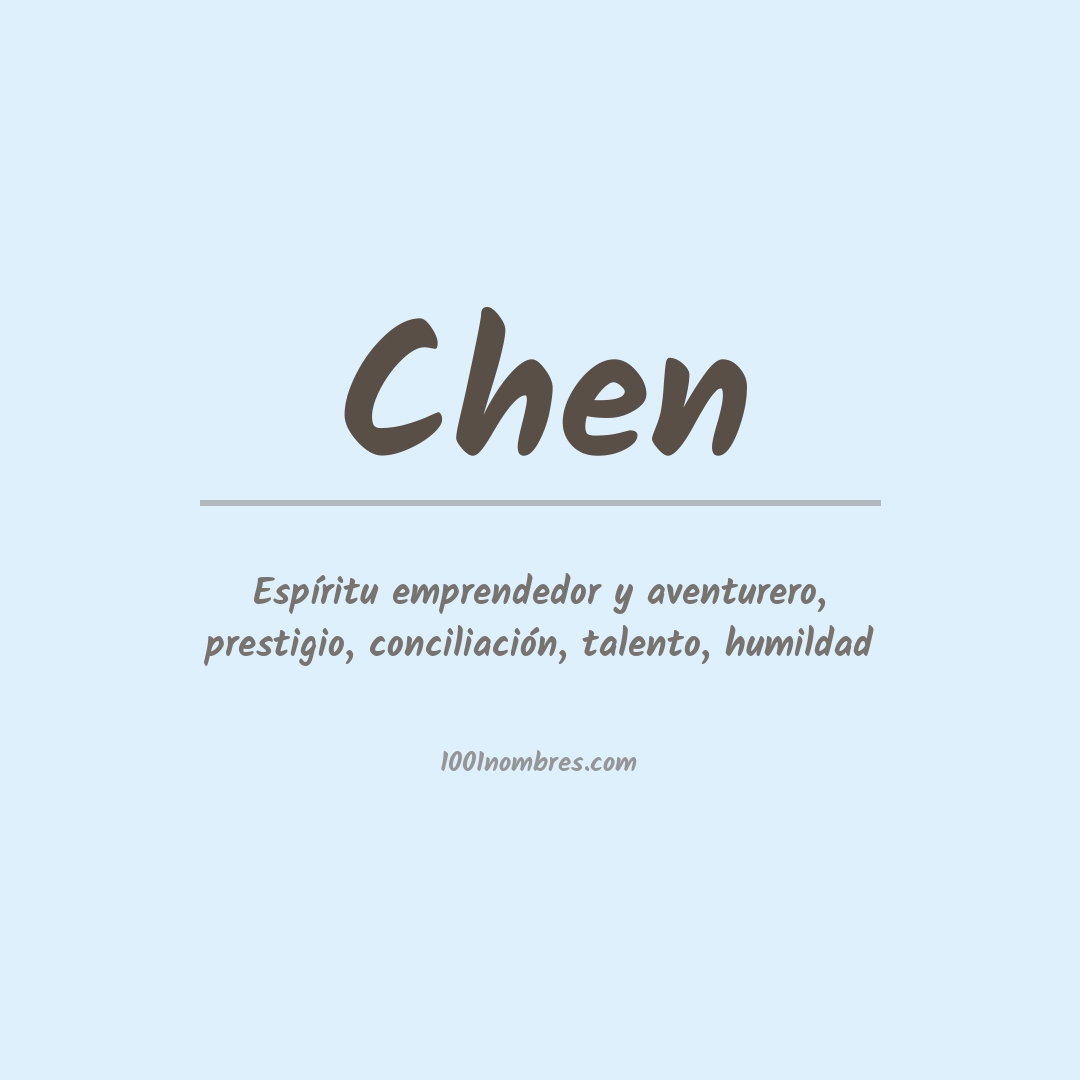 Significado del nombre Chen