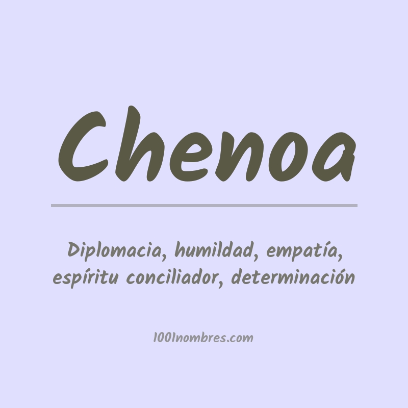 Significado del nombre Chenoa Significado del nombre Chenoa