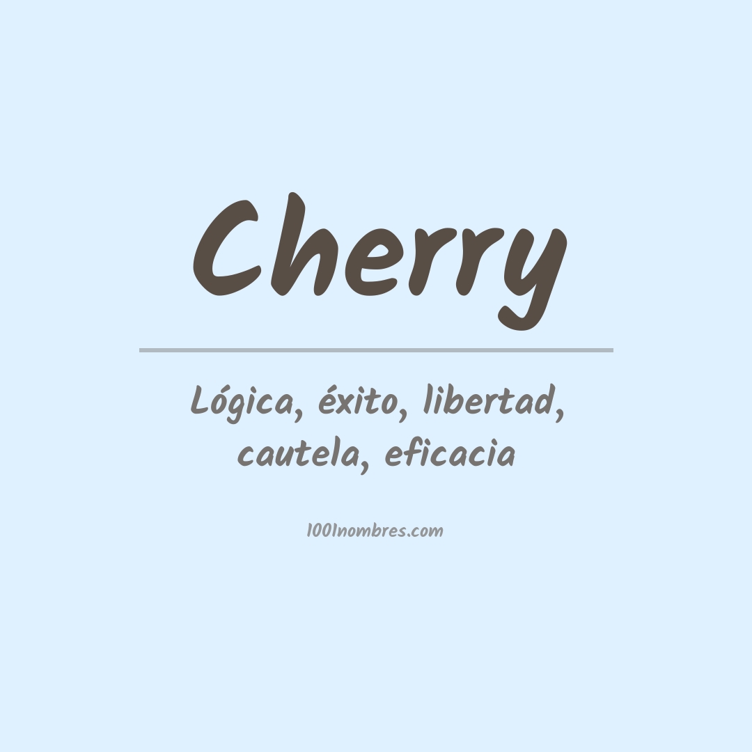 Significado del nombre Cherry