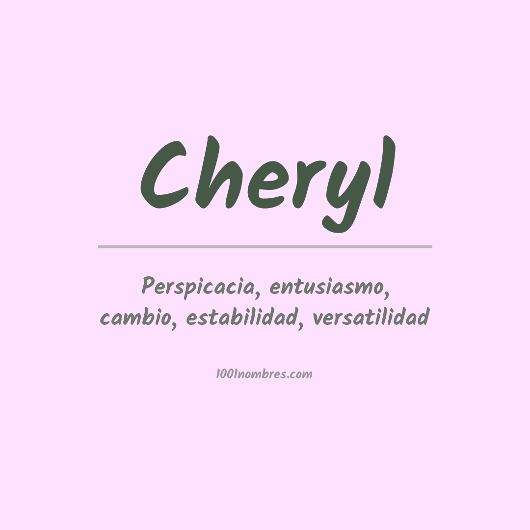 Significado del nombre Cheryl