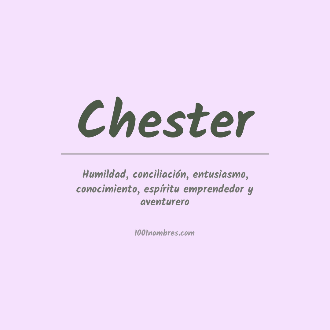 Significado del nombre Chester