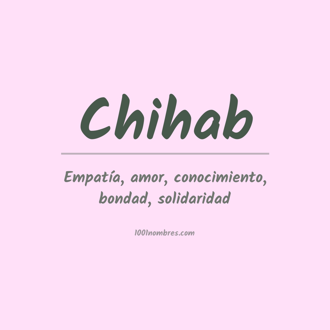 Significado del nombre Chihab Significado del nombre Chihab