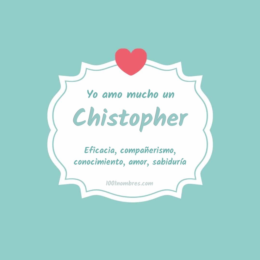 Yo amo mucho Chistopher