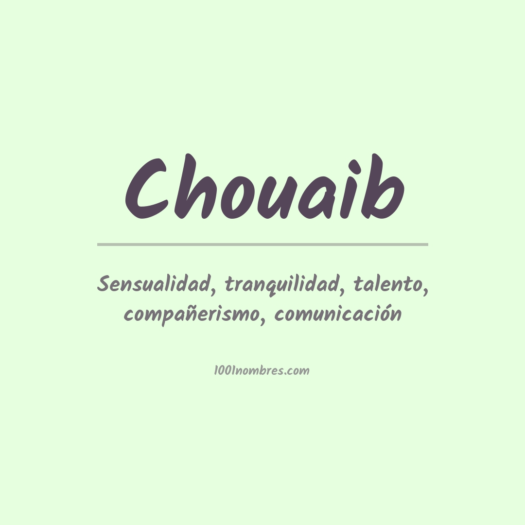 Significado del nombre Chouaib Significado del nombre Chouaib