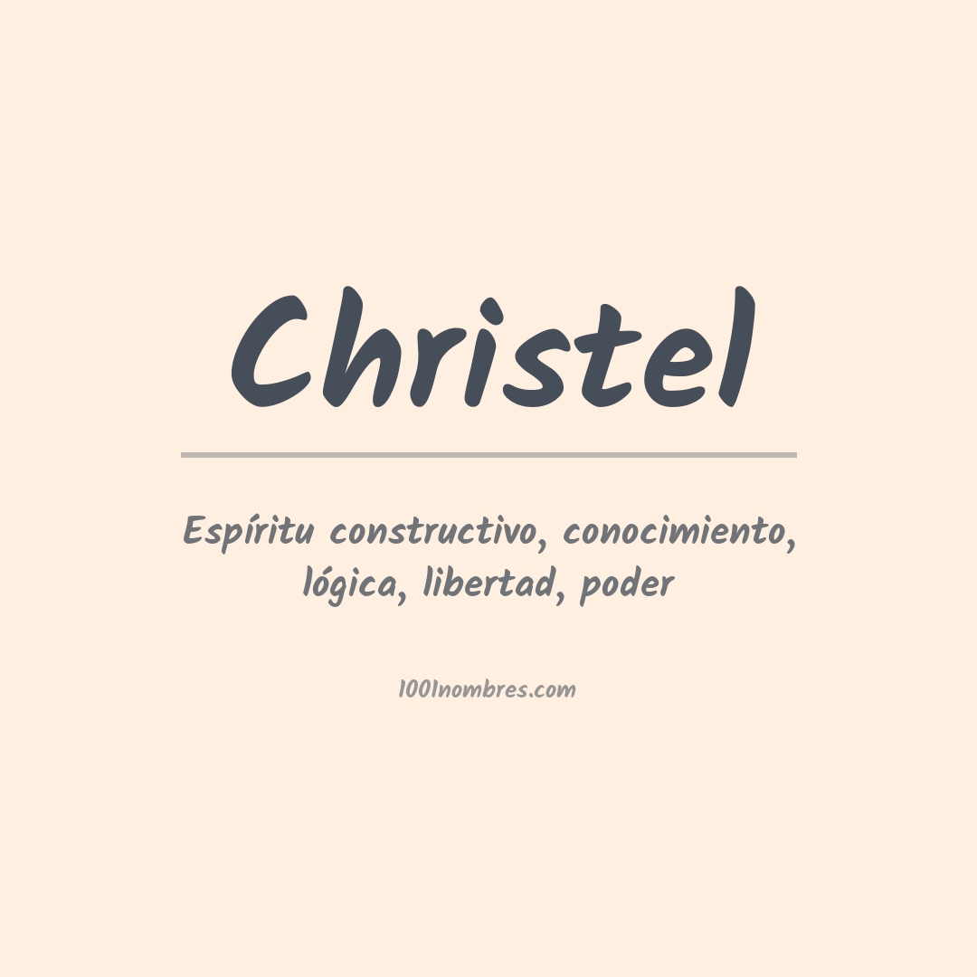 Significado del nombre Christel