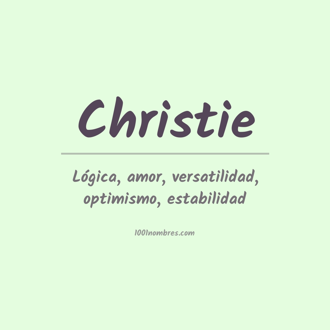 Significado del nombre Christie