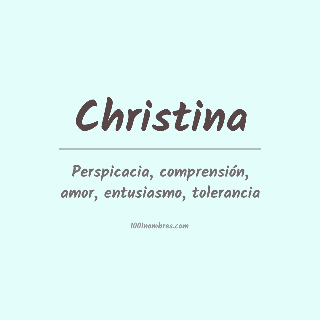 Significado del nombre Christina