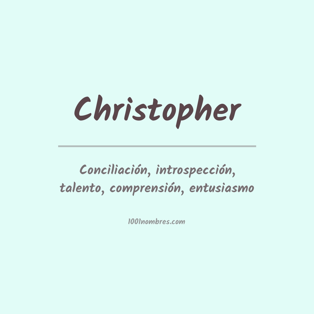 Significado del nombre Christopher